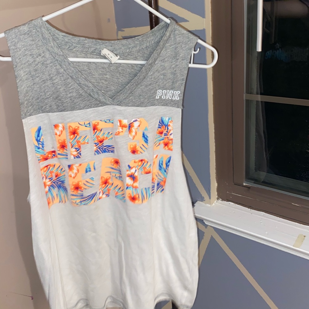 PINK Victoria’s secret “life’s a beach” tanktop